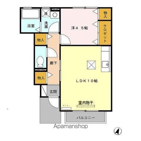 パストラル A(1LDK/1階)の間取り写真