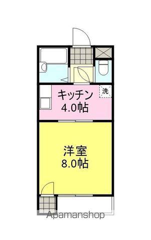 コーポレーション原3(1K/4階)の間取り写真