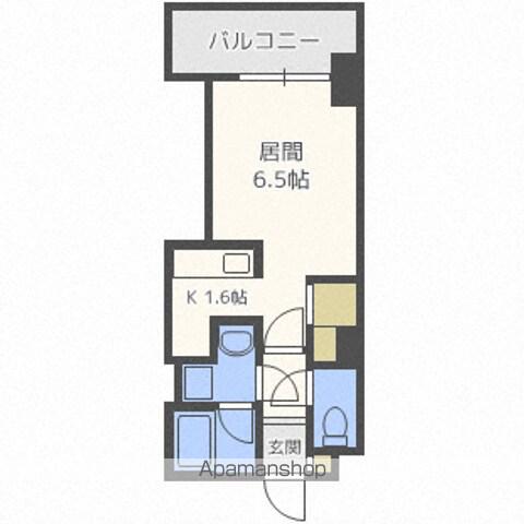 ビッグパレス北14条(1K/11階)の間取り写真
