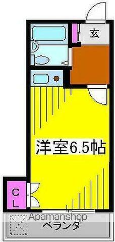 エンゼルハイツ(ワンルーム/3階)の間取り写真