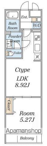 リブリ・綾瀬(1LDK/2階)の間取り写真