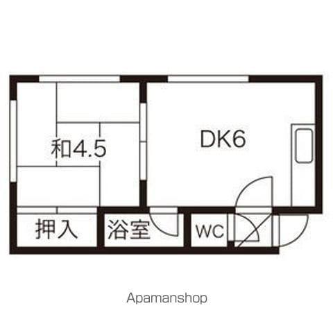 コーポラス千豊第1(1DK/1階)の間取り写真