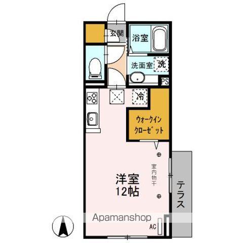 グランテラス上郷(ワンルーム/3階)の間取り写真