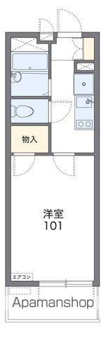 レオパレスK M(1K/1階)の間取り写真