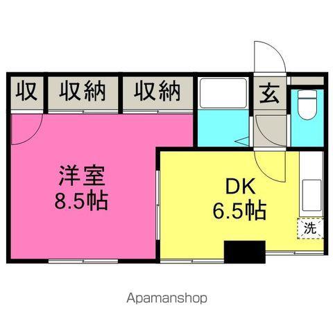 関ハイツ(1DK/4階)の間取り写真