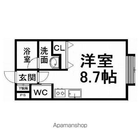 東林ハイツA(ワンルーム/2階)の間取り写真