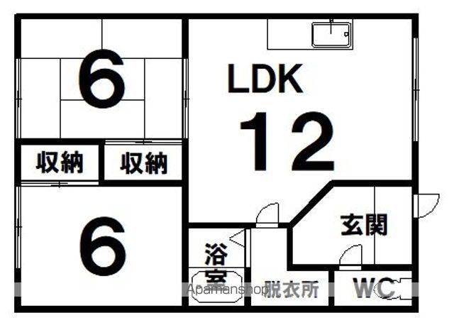 田中ハイツ1(2LDK/1階)の間取り写真