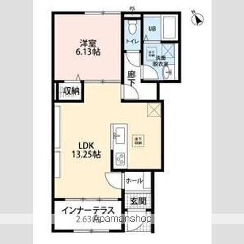 リーブルファイン久喜東(1LDK/1階)の間取り写真