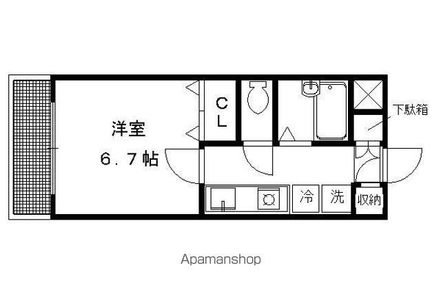 スクエア西賀茂(1K/3階)の間取り写真