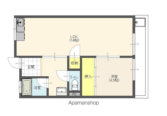 ラヴィータ日高(1LDK/2階)の間取り写真