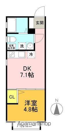 レジデンスマーブルⅡ号館(1DK/3階)の間取り写真