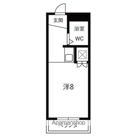 シャトークレール(ワンルーム/5階)の間取り写真