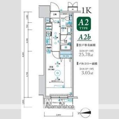 MAXIV八王子TRE(1K/11階)の間取り写真
