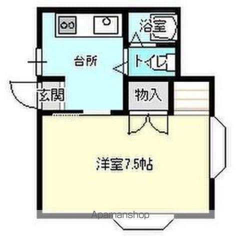 ハウス12(1K/1階)の間取り写真