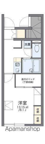 レオパレスワンダーランド Ⅲ(1K/1階)の間取り写真