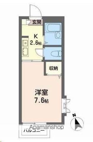 セフィラS(1K/2階)の間取り写真