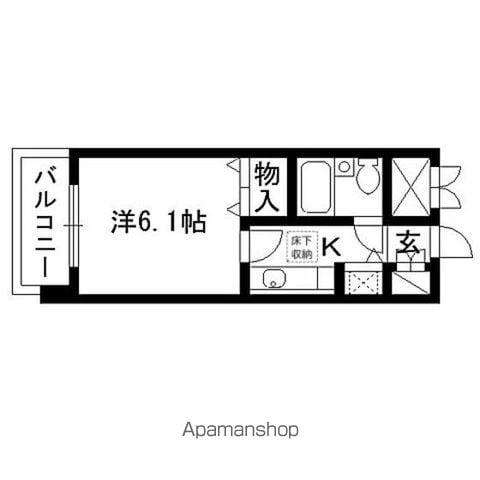 ライオンズマンション一高前(1K/1階)の間取り写真