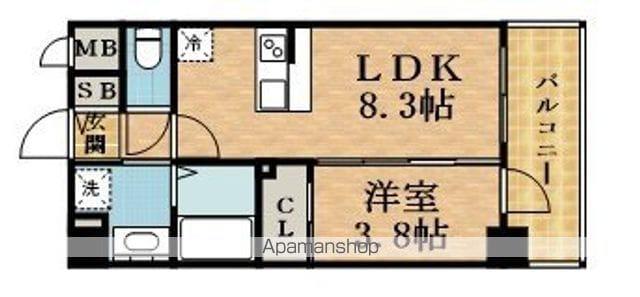 エスリードレジデンス梅田グランゲート(1LDK/14階)の間取り写真