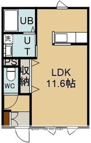 4LIFE(1K/1階)の間取り写真