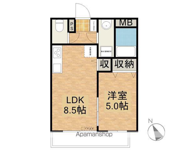 グランドハイツこまちⅢ(1LDK/3階)の間取り写真