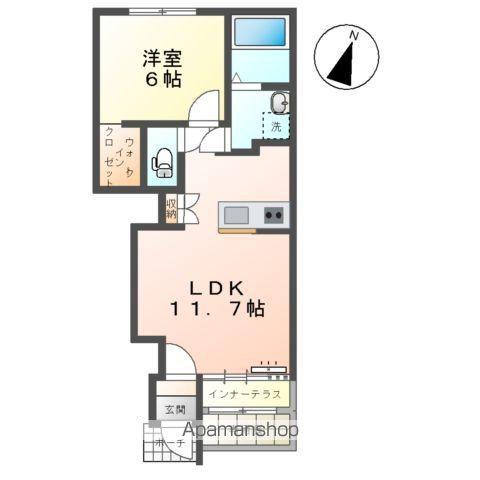 田代新町工事1LDK2LDK(1LDK/1階)の間取り写真