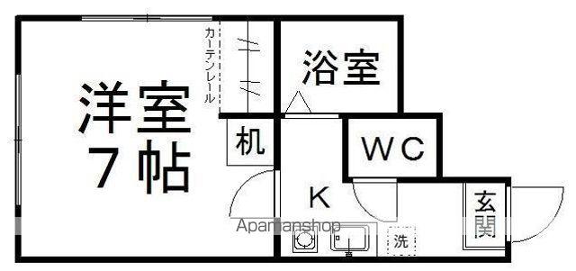 WALKERS HILL コート(1K/2階)の間取り写真