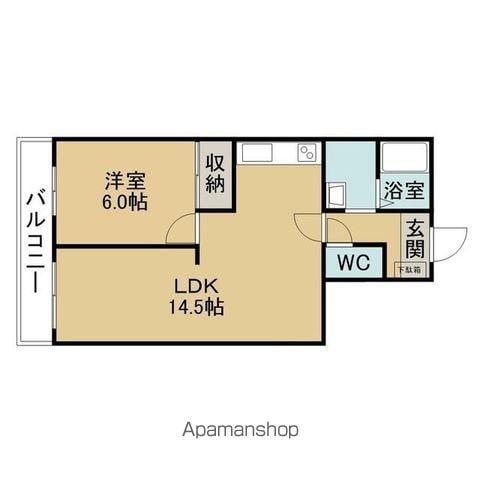 Mクレール(1LDK/2階)の間取り写真