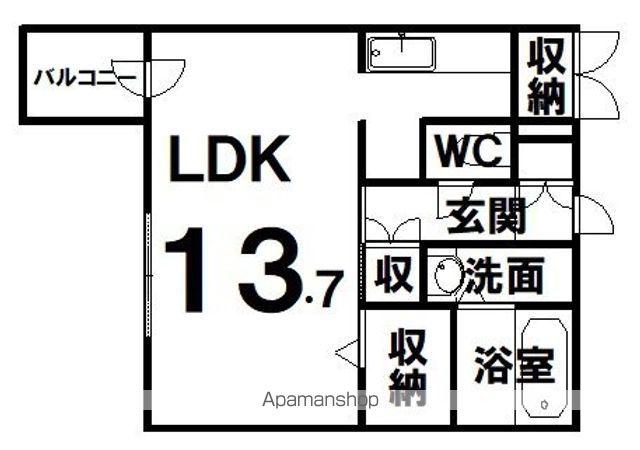 サンマリーナ(1K/4階)の間取り写真