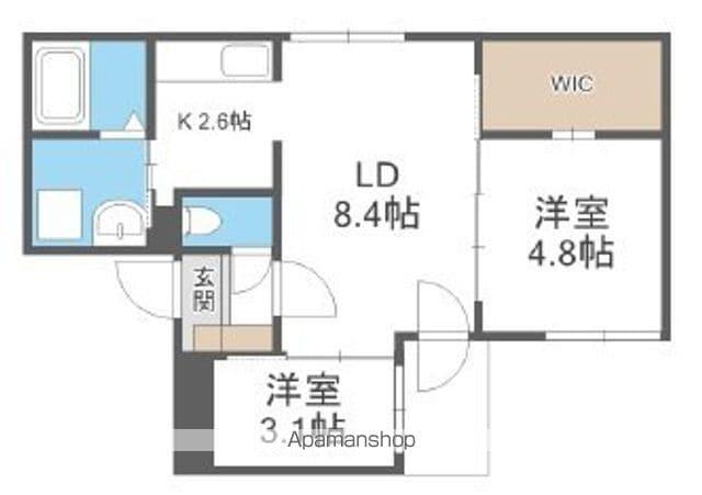 ETERNITY20(2LDK/4階)の間取り写真