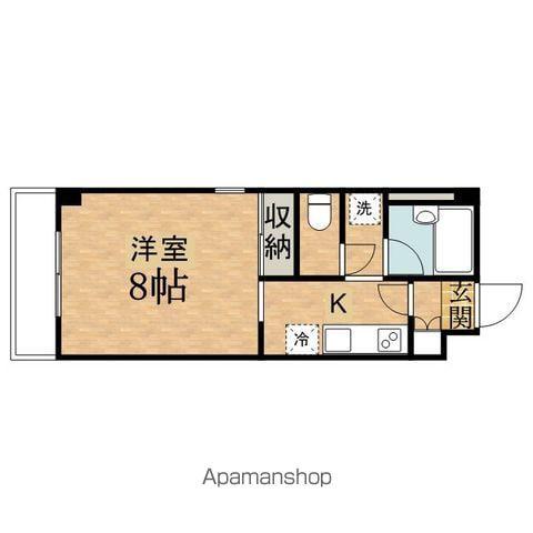 MHビル2(ワンルーム/1階)の間取り写真