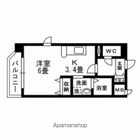 HAUSE.A.宮町(ワンルーム/2階)の間取り写真