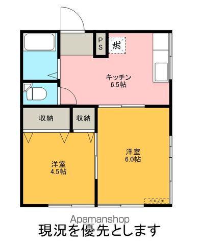 クィーンハイツ(2K/2階)の間取り写真