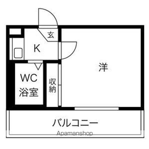 パイン小幡(1K/2階)の間取り写真