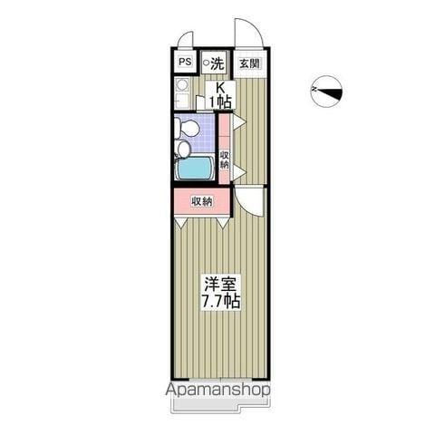 フレクション光が丘(1K/3階)の間取り写真