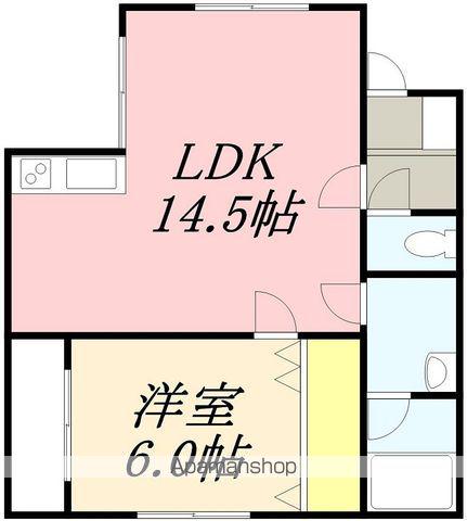 コーポのばら(1LDK/2階)の間取り写真