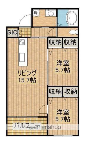 ALTE MEISTER DIANA ウエスト (2LDK/2階)の間取り写真
