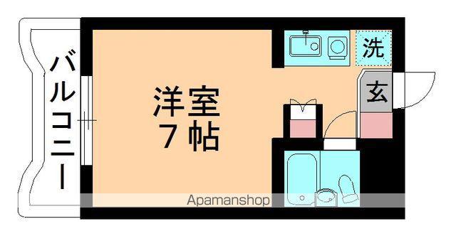 ラ・ペール(ワンルーム/4階)の間取り写真