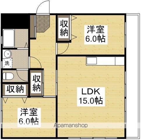 KS B倉敷中庄 Ⅰ棟(2LDK/2階)の間取り写真