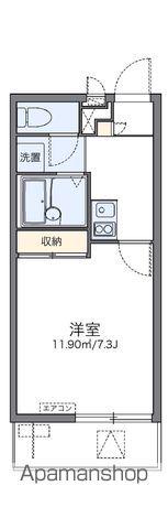 レオネクストルフェリ(1K/1階)の間取り写真