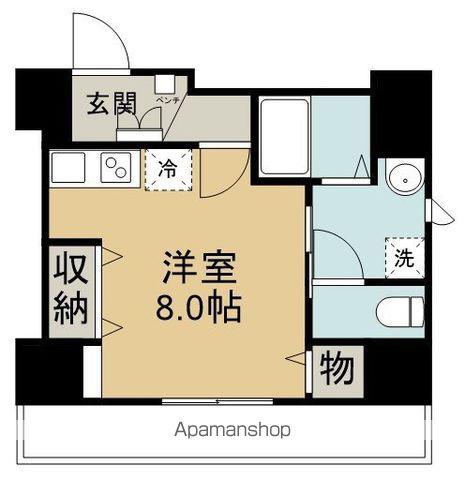RISE脇田本町Ⅱ(ワンルーム/5階)の間取り写真