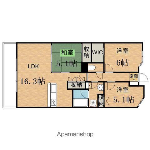 プレシス多摩永山レヴィエ(3LDK/4階)の間取り写真