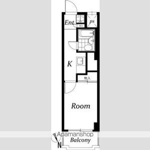 ベル島田(1K/5階)の間取り写真