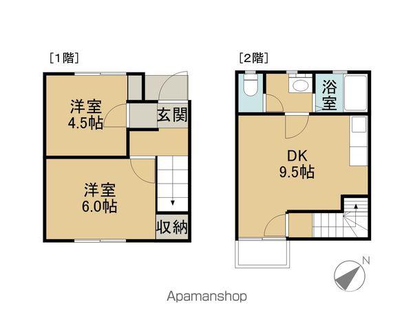 ミネット・K(2DK/1階)の間取り写真