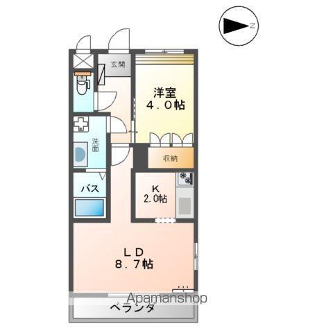 フォレストヴィラ(1LDK/2階)の間取り写真
