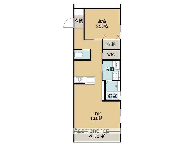フォンテーヌ・タカラ(1LDK/1階)の間取り写真