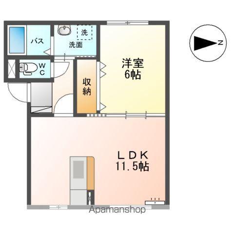 クロッキオ(1LDK/2階)の間取り写真