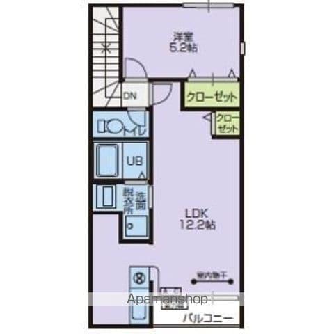 テゾーロ南仙北C棟(1LDK/3階)の間取り写真