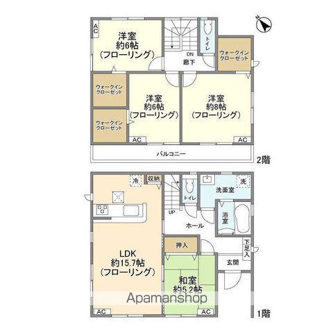 東武鉄道野田線 東岩槻駅 徒歩16分 2階建 築4年(4LDK)の間取り写真