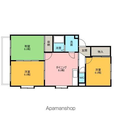 グローリッチ(3DK/3階)の間取り写真