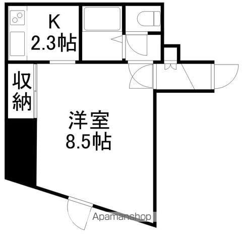 ベルヴィコート豊平Ⅳ(1K/5階)の間取り写真